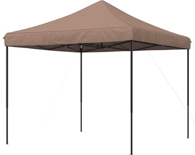 Pop-up Partytent - Opvouwbare Tent - Outdoor Evenementen - Stabiel Gepoedercoat Frame - 292 x 292 x 315 cm - Bruin