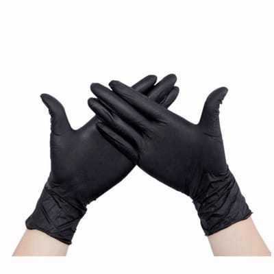 Nitrile handschoenen - ZWART - maat XL voor nagelstyliste. Nitrile handschoenen voor manicure en pedicure behandelingen! Hygiëne in uw nagelsalon!