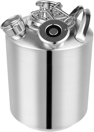 Novari - Reinigingsvat - Reinigingsfust - Bier - Bierfust - Drukvat - Dubbele afdichting - 10L capaciteit - Veilig drukbeheer
