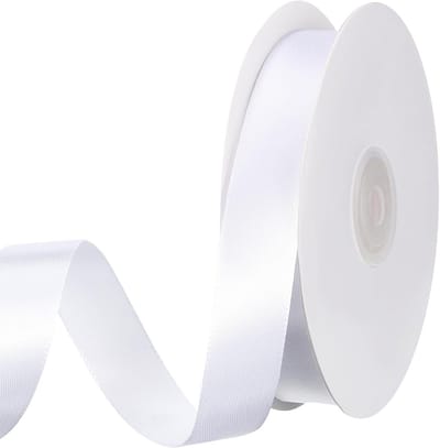 Witte Satijnen Cadeaulint van 50m en 20mm Breed voor Decoratie, Verjaardagen, Bruiloften en Feestdagen