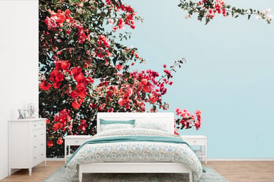 Behang - Fotobehang Bloemen - Lucht - Roze - Breedte 600 cm x hoogte 400 cm