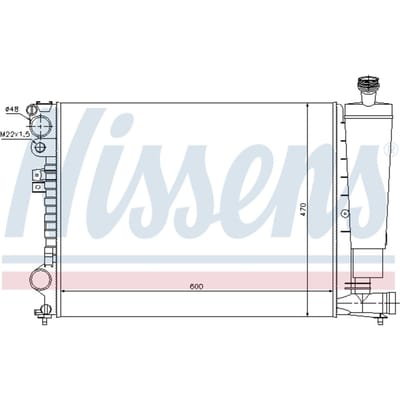 Radiator, motorkoeling NISSENS 61396