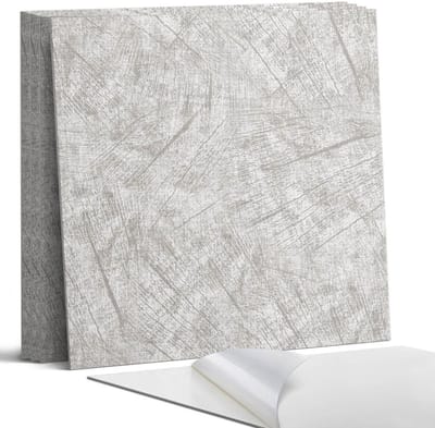 Coloray Wandpanelen Zelfklevend - Betonachtige textuur Zelfklevende Wandpanelen - 50 cm x 50 cm - Grijs Wandpaneel PVC - 4 stuks - Texturen Wandpanelen Zelfklevend - Keuken Wandpanelen - Wandpanelen Badkamer
