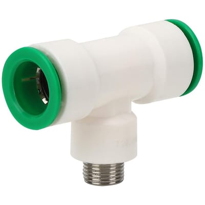 Dubbele 25mm naar G1 2in Buitendraad PPR Kunststof Waterleiding Adapter T-stuk Waterbuis Fittingen