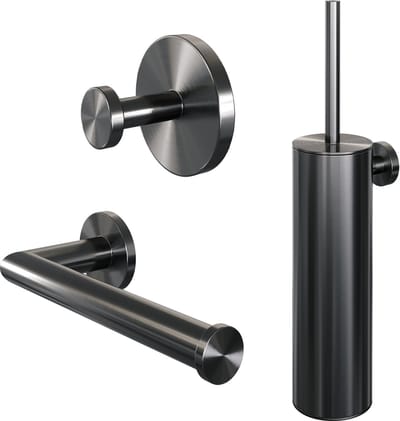 Brauer Accessoire set 3-in-1 gunmetal geborsteld PVD