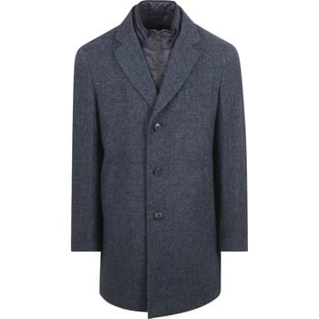 Suitable Coat Wol Twill Donkerblauw - Maat 46 - Heren - Mantels & coats