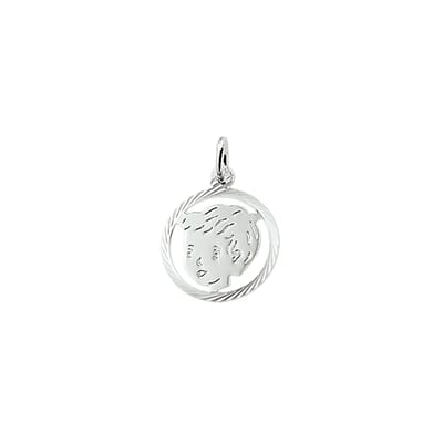 Zilver Gerhodineerde Hanger jongen gediamanteerd 1329910