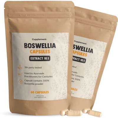 GOYU Boswellia Extract 5.000 mg Combideal 2x 60 capsules - boswellia capsules - boswellia serrata - Vegan - Zonder toevoegingen - Lab getest - 60 dagen voorraad per zakje