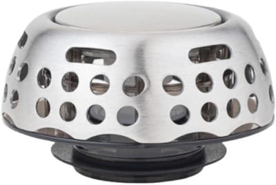 Badkuip Afvoerstop - Haarvanger - Afvoer Beschermen - Eenvoudige Druk Bediening - 7.4 cm - Zilver