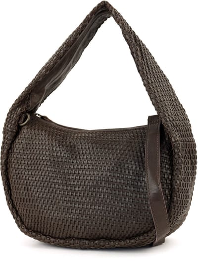 Bear Design Alice M Gevlochten Leren Buideltas - Handtas - Schoudertas - Bruin
