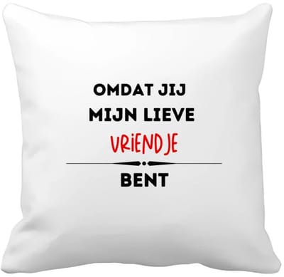 Akyol - omdat jij mijn lieve vriendje bent Kussen hoes - Vriend/vriendin - de liefste vriend - valentijnsdag - verjaardag - cadeautje voor vriendje - kado - geschenk - 40 bij 40 cm