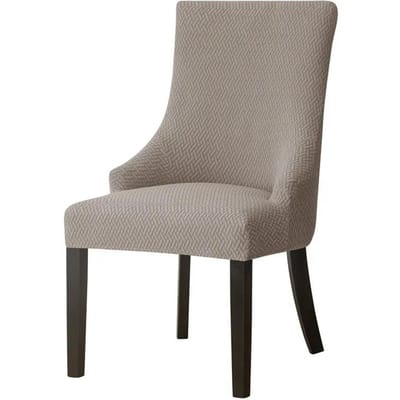Housse de Chaise à Dossier Incliné Jacquard Housses de Fauteuil Extensibles Housse pour Fauteuils à Oreilles pour Mariage Salle à Manger Salon Fauteuils 1pc gray