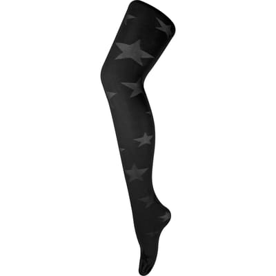 Sock Snob Dames80 denier ondoorzichtig patroon panty's - Ster Zwart