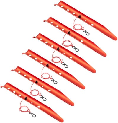 Set van 6 Sterke Grondpennen voor Sneeuw, Zand en Harde Ondergrond - 31 cm Tent Haringen