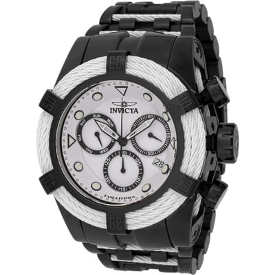 Invicta Bolt 48606 Herenhorloge - Quartz Uurwerk - Roestvrij Staal met Witte Wijzerplaat - 53 mm