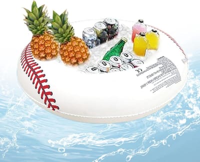 Opblaasbare IJskoeler - Zwevende Bar - Buitenfeesten - Sportbal Vorm - 64x64cm - Baseball