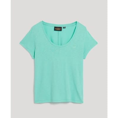 Superdry - Studios T-shirt met laag uitgesneden ronde hals - Dames - T-shirts