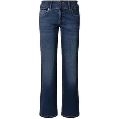 Pepe Jeans Straight Fit Lage Taille Jeans Blauw 27 / 32 Vrouw