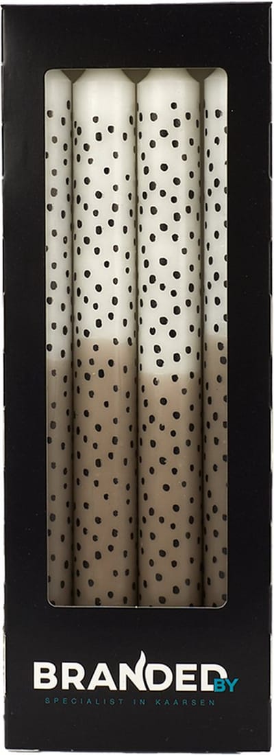 Dinerkaars Dotjes dip dye taupe