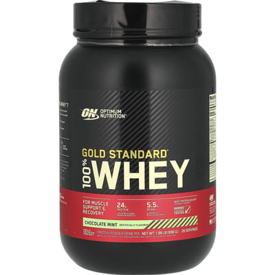 Optimum Nutrition, Gold Standard 100% Whey, Chocolade Munt, 1,98 lb (898 g)