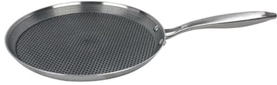 Pannenkoekenpan roestvrij staal honingraatstructuur Ø 28 cm inductie pan anti-aanbaklaag krasbestendig