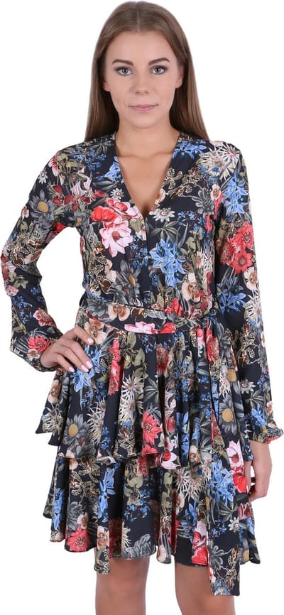 Bloemenjurk met ruches