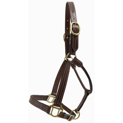 Leren halster voor paarden T de T Trippled Stiched