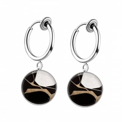 Klem oorbellen- Sharon- 16 mm-cabochon-geen gaatje-Charme Bijoux