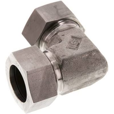 28L RVS Elbow 90deg Snijring 160 Bar DIN 2353 - FL2E-C-ST-28-L