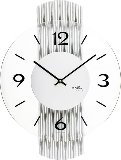 AMS 9694 moderne glazen wandklok