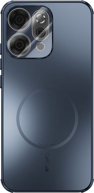 ABEEL, Hoesje voor Oppo Reno 14 compatibel met MagSafe dubbele camerabescherming, Blauw