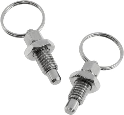 2 Stuks Vergrendelingsbouten met Trekring, RVS Veerplunjer, Inklapbare Bevestigingspin voor Elektrische Apparaten, M8, Duurzaam en Betrouwbaar Gebruik