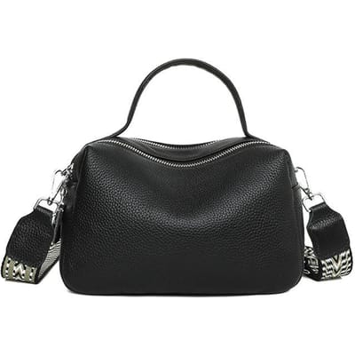 Nieuwe Koeienhuid Bovenlaag Koeienhuid Klassiek Eénschouder Crossbody Dubbele Trekker Grote Capaciteit Modieuze Tas Dames Kwaliteitsinspectie Koeienhuid Leer gray