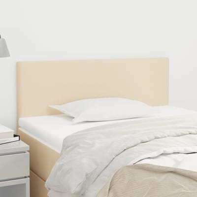 vidaXL - Hoofdbord - 80x5x78/88 - cm - stof - crèmekleurig