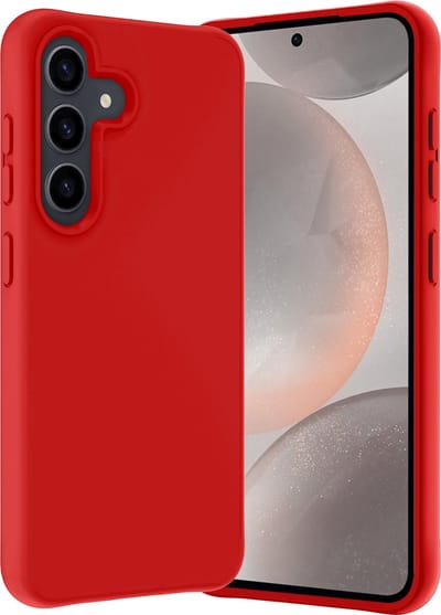 Hoes - Geschikt voor Samsung Galaxy S24 - Sterk & Shockproof - Hoesje Cover - Siliconen Case - Rood