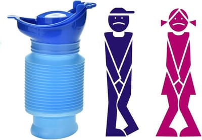 1 stuk Camping Draagbare Toiletfles Tas Reizen Potje Urine Trechter - Herbruikbaar urinaal - Lekvrij - 750ml - Urinefles - openlucht - Urinaal voor onderweg - voor Unisex Mannen Vrouwen Kinderen Kinderen Auto Verkeersopstopping