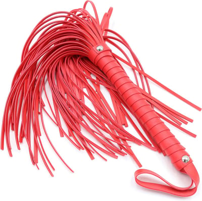 CHPN - Zweep - Rode zweep - Kunstleer - Sexy zweep - BDSM - Slaapkamer Avontuur - Erotiek Soft - Seksspeeltje - Sextoy - Erotiek