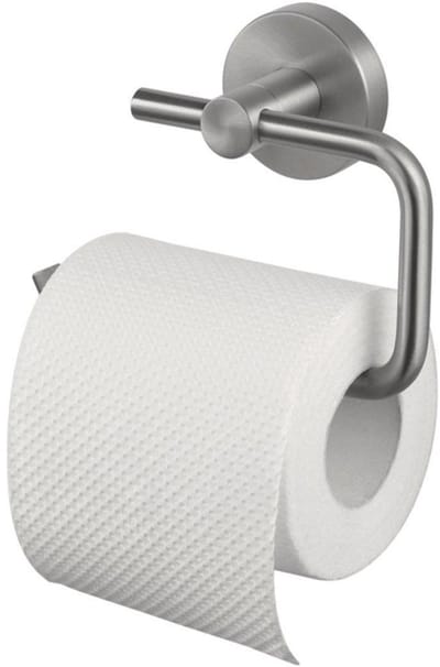 Haceka Kosmos Toiletrolhouder - zonder klep - geborsteld RVS