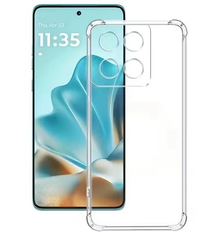 Hoesje Geschikt voor Motorola Moto G77 5G & Moto G67 5G - Transparant - Casemania Anti Shock Hybrid Back Cover - Telefoonhoesje met Camera Bescherming