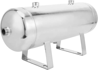 Luchtreservoirtank - Lucht Opslag - Hydraulische Systemen - 5 Poorten Ontwerp - 10 Liter Capaciteit - Spiegel