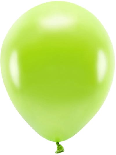 Eco ballonnen 30 cm, gemetalliseerd, appelgroen (1 verpakking / 10 stuks)