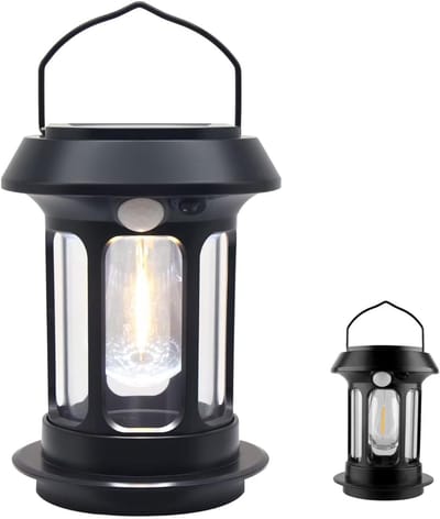 Thijox - Draagbare LED Campinglamp op Zonne-energie, Waterdichte USB-oplaadbare Lichtbron, Dimbaar, Helder en Ideaal voor Kamperen, Vissen, Noodgevall