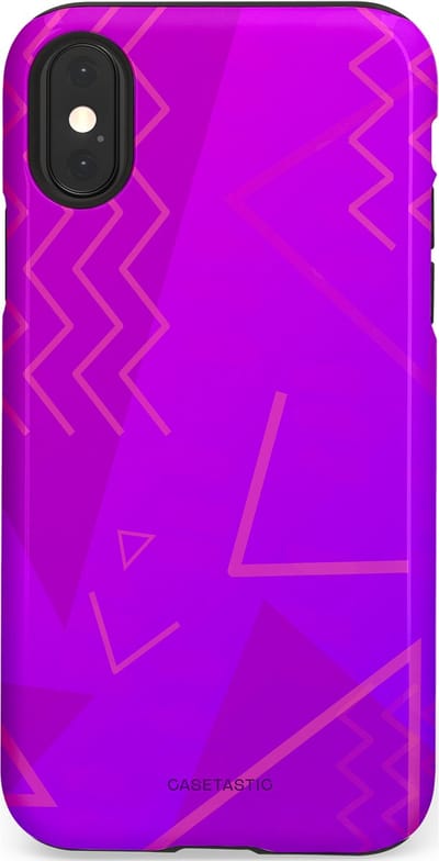 Casetastic Hoesje Geschikt voor Apple iPhone X/Xs - Stijlvolle Beschermende Duo-layer Case - Discowave