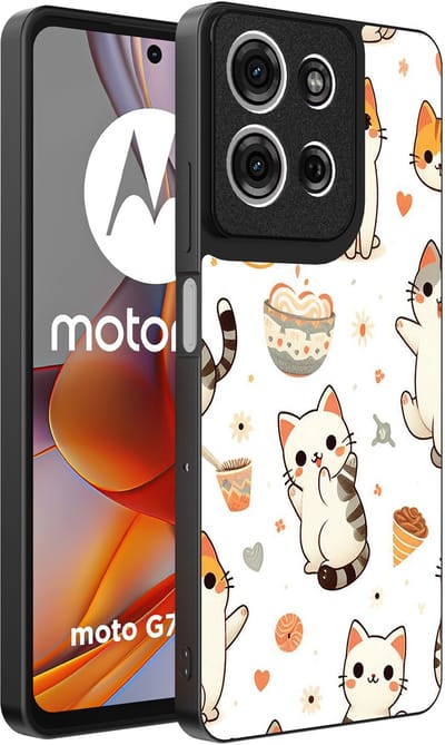 Smartphonica Telefoonhoesje Geschikt voor Motorola Moto G75 met katten opdruk - TPU backcover case cat design geschikt voor Motorola Moto G75
