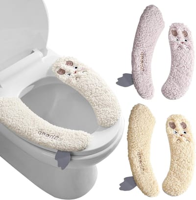 Toiletbrilhoes Lam - Zachte Toiletzitting - Hygiënisch Werken - Verdikte Spons - 34 cm - Wit