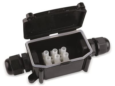 Waterdichte kabeldoos - Lasdoos met wartel - IP68 - Zwart