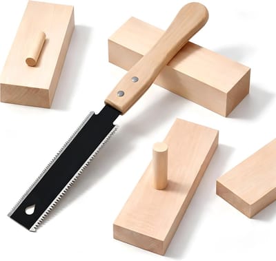 Handzaag met dubbele snijkant 11/17 DPI, SK5 hoog koolstofstaal blad, ergonomische beukenhouten handgreep, ideaal voor timmerwerk, snoeien en doe-het-zelf houtbewerking