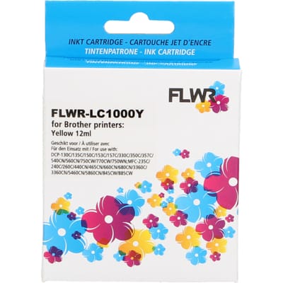 FLWR - Cartridges / Brother LC-970Y / LC-1000Y / geel / Geschikt voor Brother