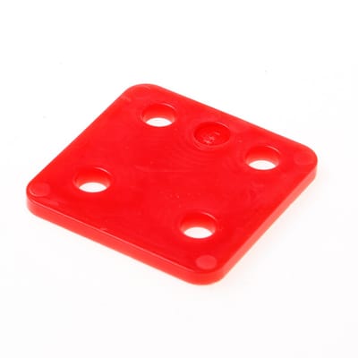 Drukplaten 5Mm 70X70mm Rood Kunststof - 48 stuks