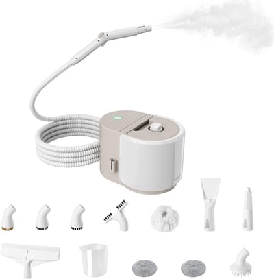 Stoomreiniger - Stoomapparaat Handreiniger - Hygiënisch Huis - 1500W Krachtig Vermogen - 15 liter tank - Grijs